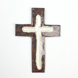 Krzyż ceramiczny GŁĘBIA brąz
