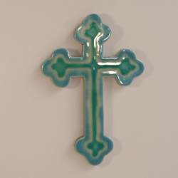 Krzyż ceramiczny TRÓJLISTNY